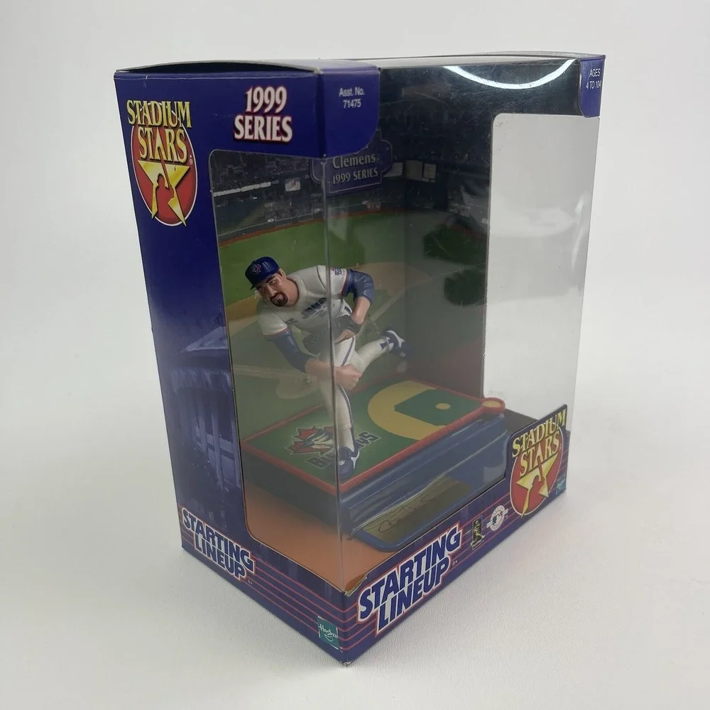 1999 Starting Lineup Stadium Stars Figure Roger Clemens Blue Jays Hasbro MLB